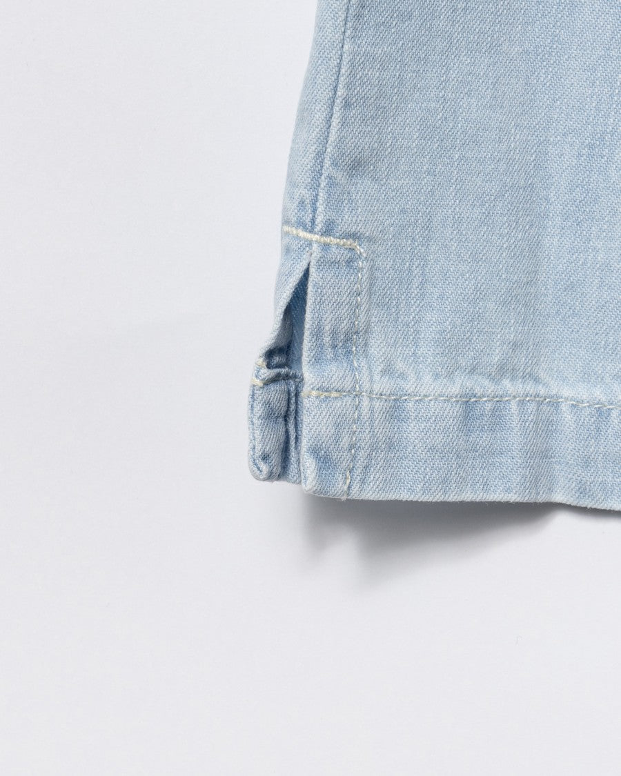 A.P.C. Relaxed Fit Light Blue Pants With Elastic Waistband And Tapered Leg