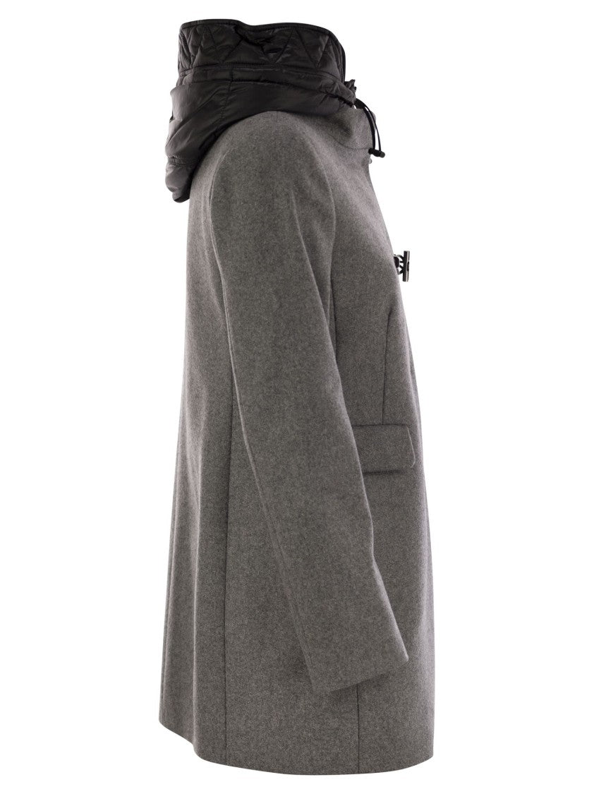 Fay Toggle Coat In Wool Cloth