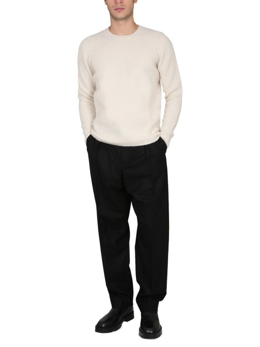 Drumohr Grey Crewneck Knit Sweater