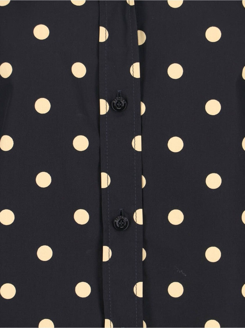 Moschino Polka-Dot Shirt – Black & Beige