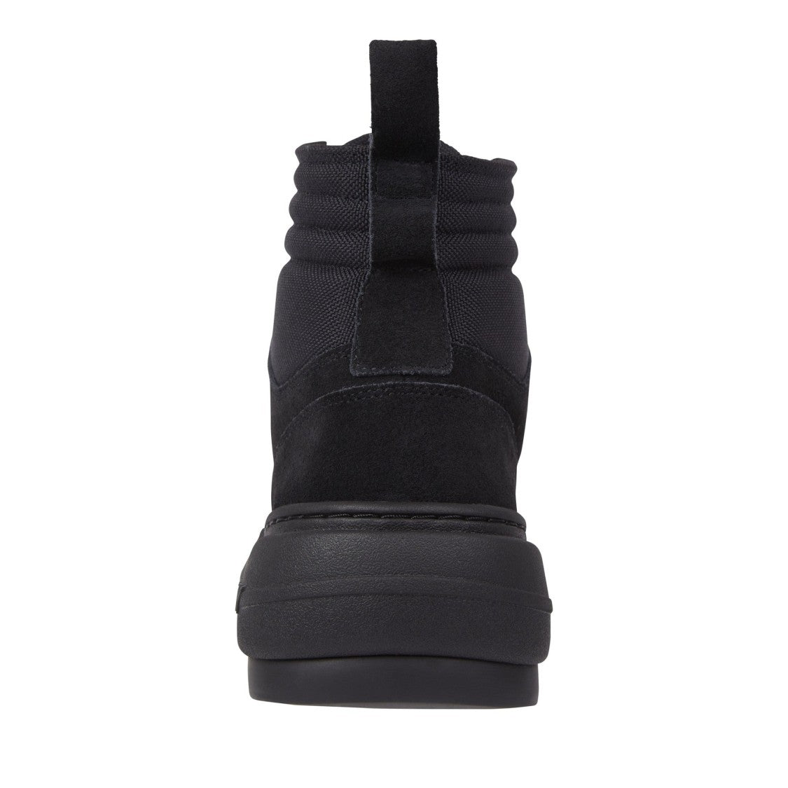 Tommy Jeans Black Suede Lace-Up Padded Collar Boots