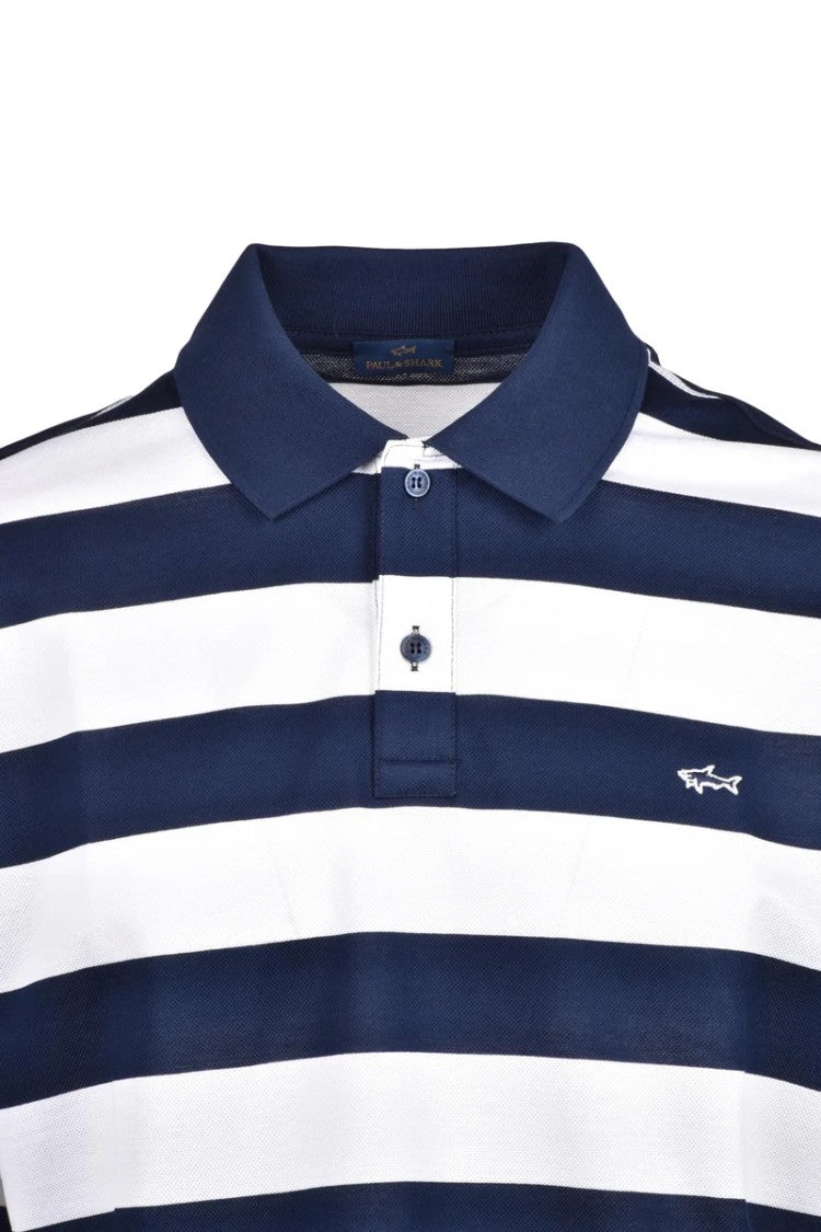 Paul & Shark Cotton Polo - White/Blue