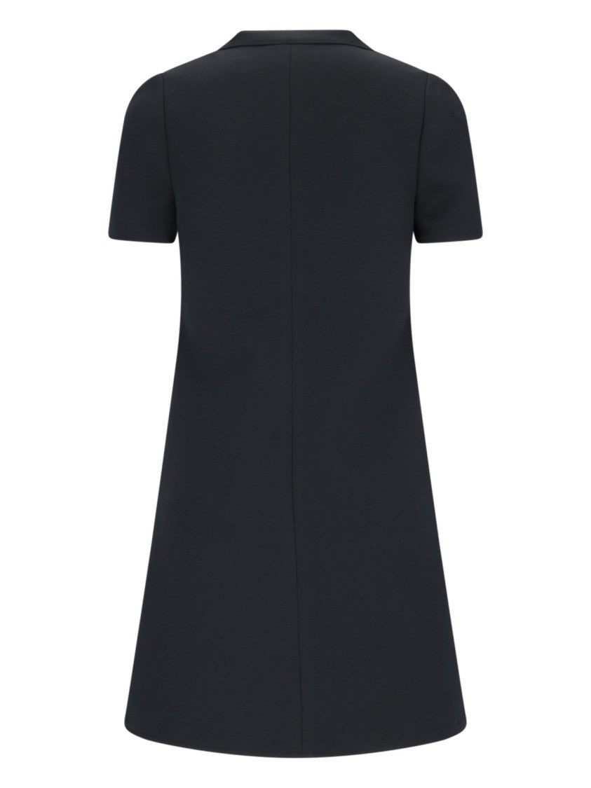 Courrèges Black Cotton Mini Zip Dress