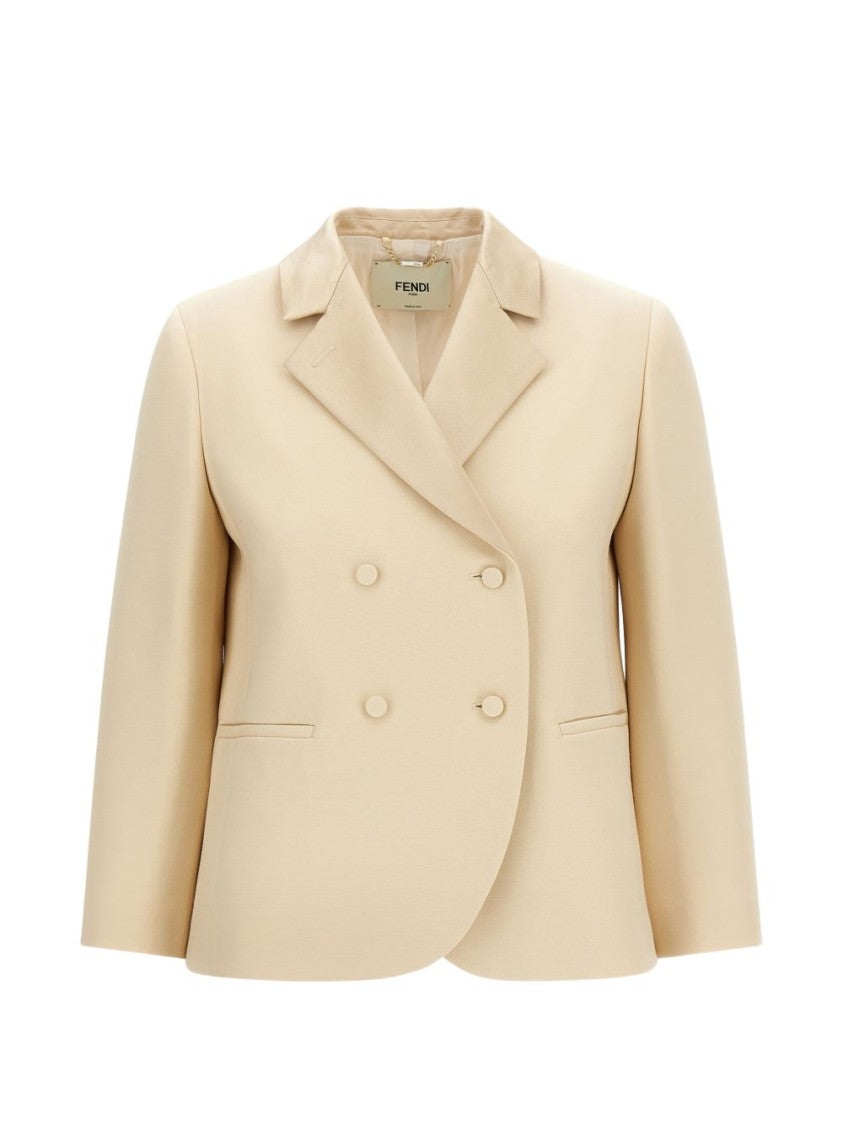 Fendi Cropped Double-Breasted Jacket