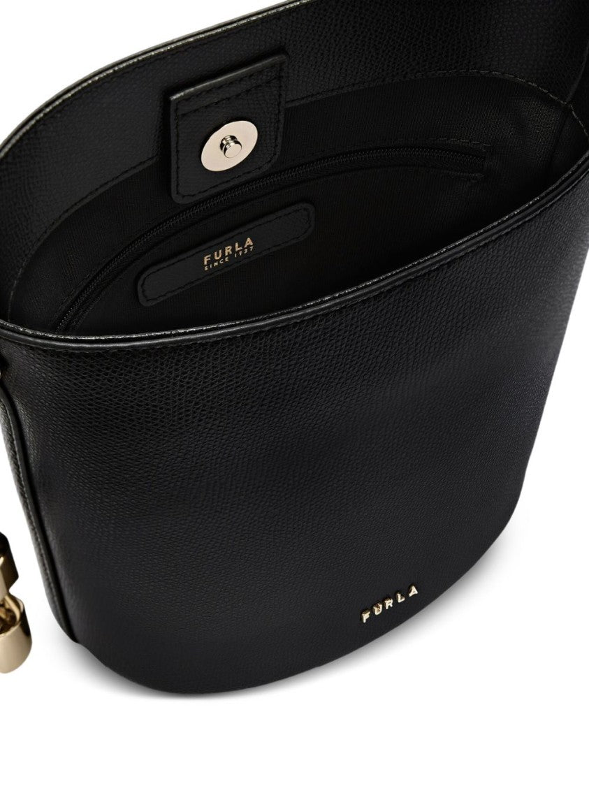 Furla Structured Rectangular Leather Bag With Adjustable Strap