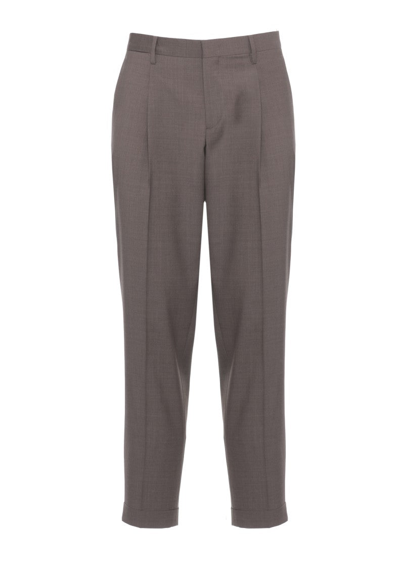 Briglia 1949 Brown Tiberios Wool Straight-Leg Pants