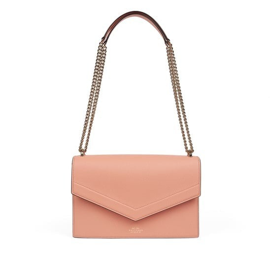 Smythson Envelope Crossbody Bag In Cross-Grain Calf Leather