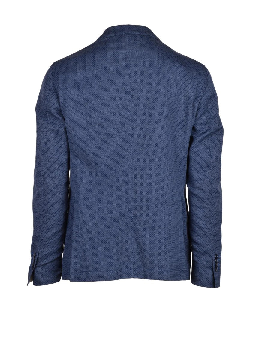 Luigi Bianchi Cotton Linen Mohair Jacket - Blue