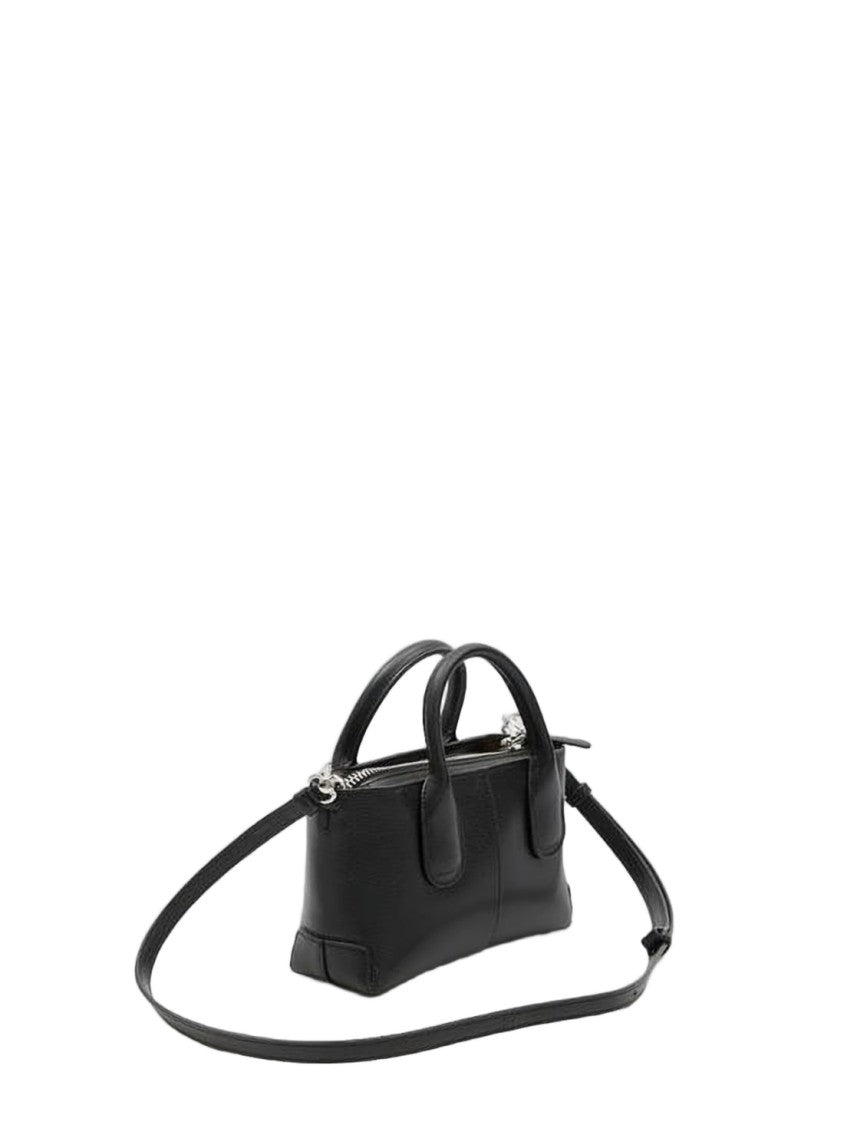 Tod's Rectangular Black Lambskin Tote Bag