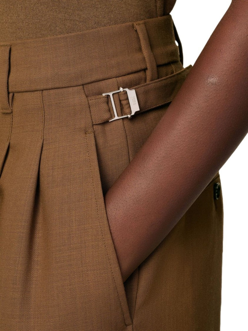 Ami High-Waisted Light Wool Twill Trousers With Pleated Detailing