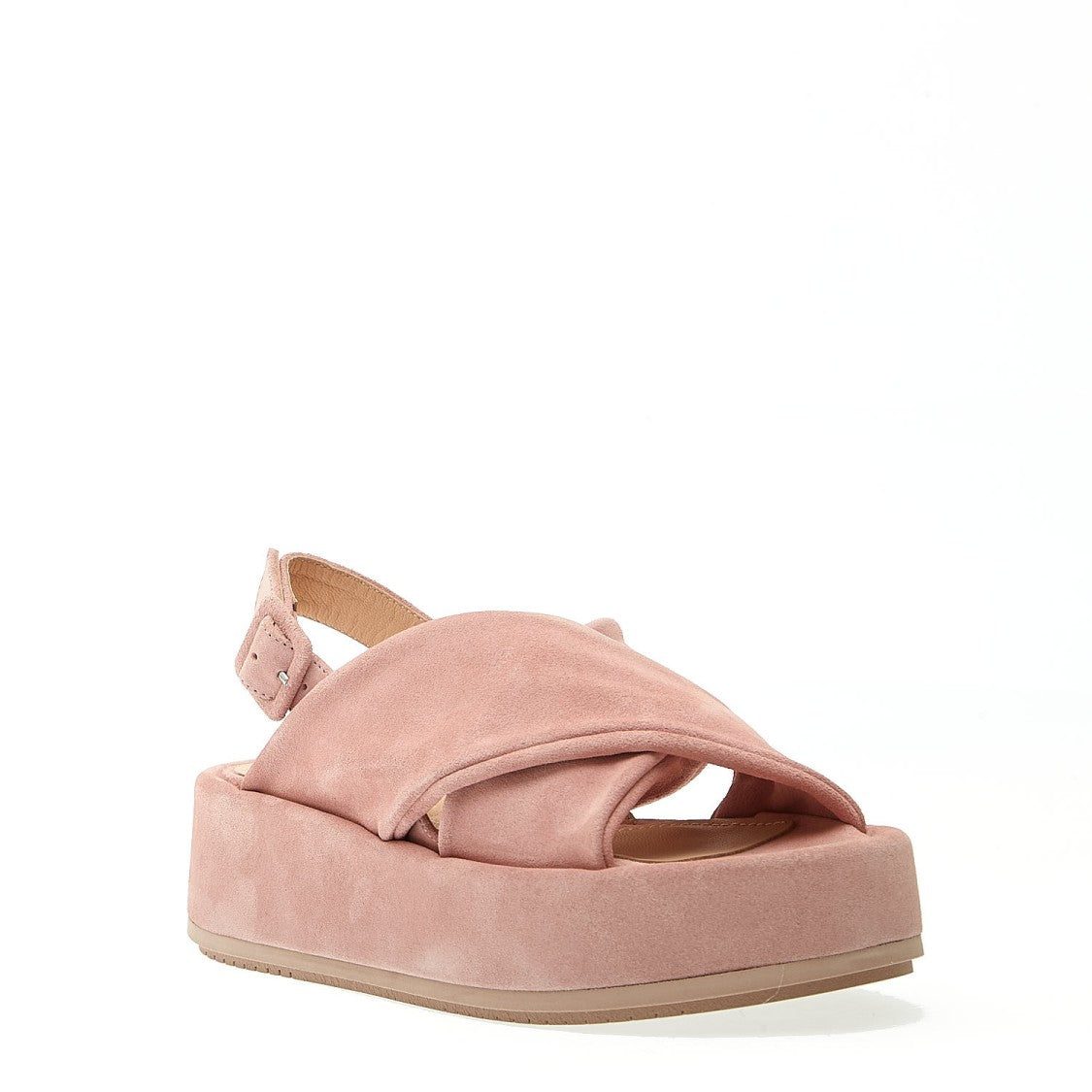 Paloma Barceló Pink Suede Wedge Sandal