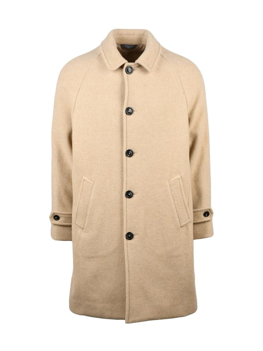 Circolo 1901 Cream Virgin Wool-Cashmere Coat