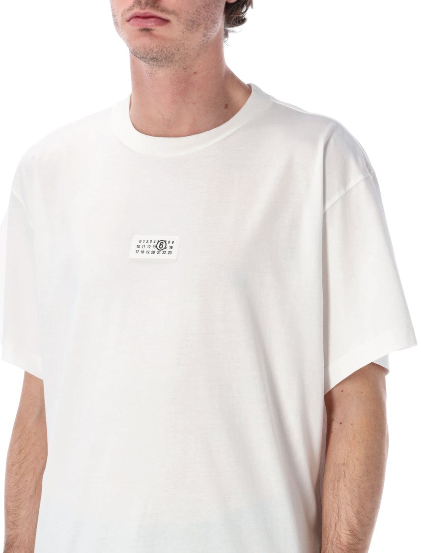 Mm6 By Maison Margiela Cotton Jersey T-Shirt With Numeric Logo Patch
