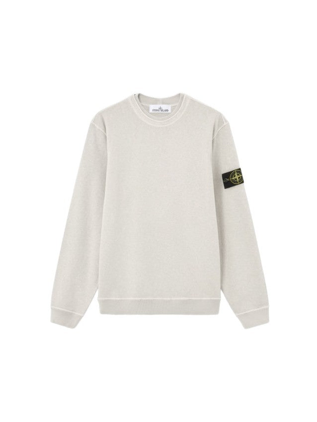 Stone Lightweight Cotton Crewneck Sweatshirt