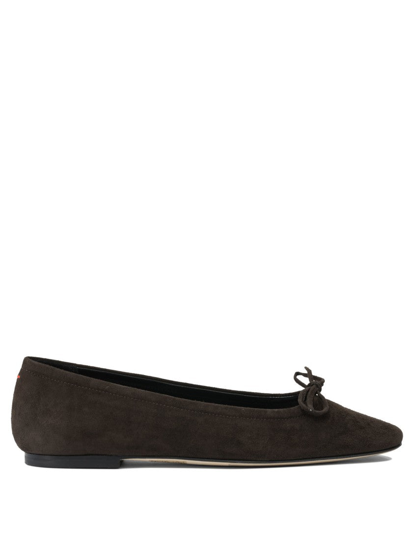 Aeydē Pointed Toe Suede Leather Ballerinas