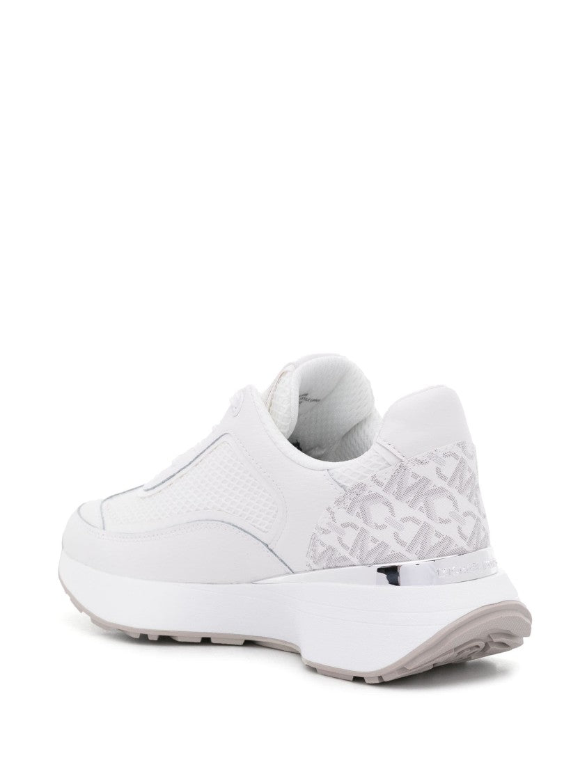 Michael Kors White Cow Leather Trainers With Modern Aesthetic