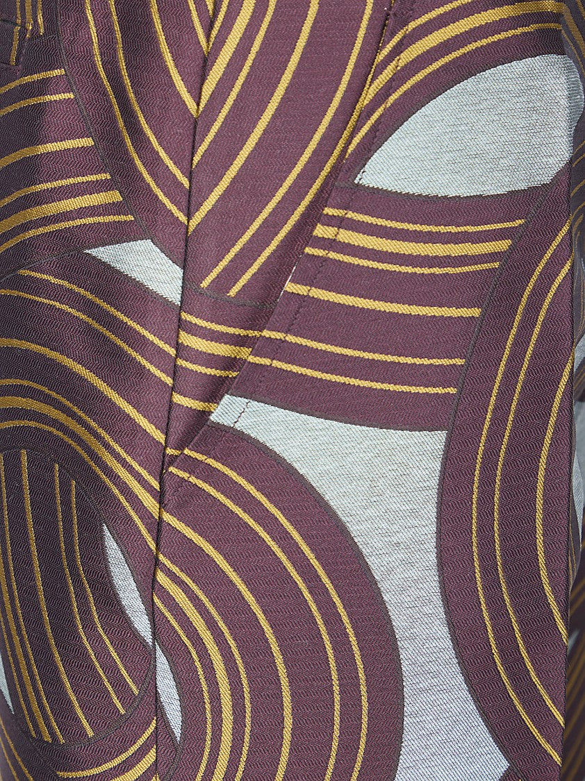 La Double J Straight-Leg Pants With Pleats And High Waist