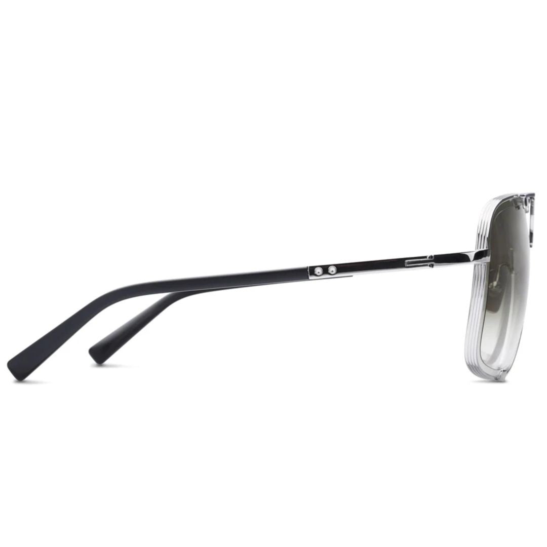 Dita Mach-Five Bold Aviator-Style Sunglasses With Gradient Grey Lenses