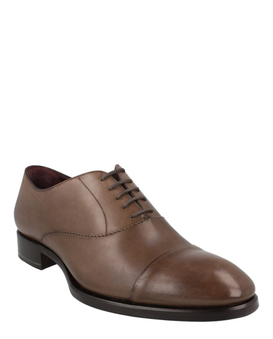 Brioni Vitello Leather Oxfords