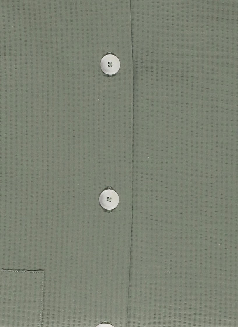 Xacus Green Seersucker Active Casual Shirt