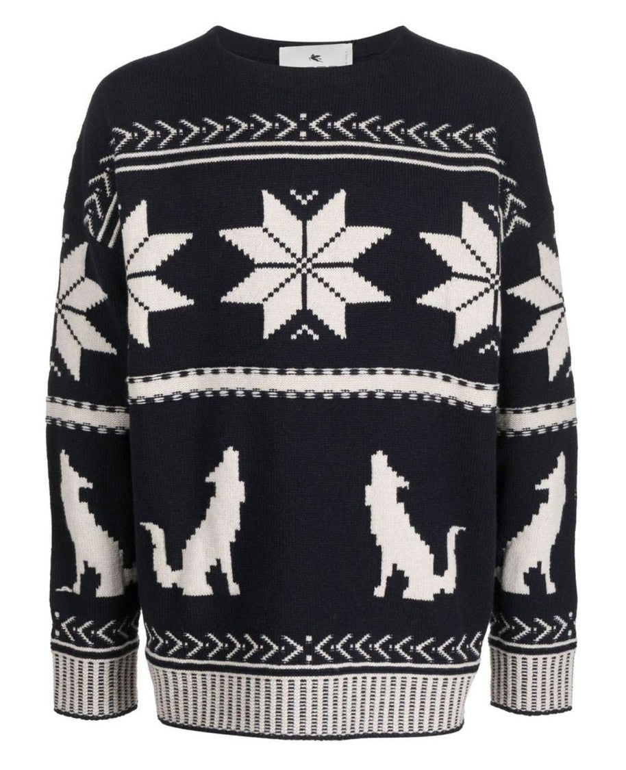 Etro Embroidered Cotton Sweater