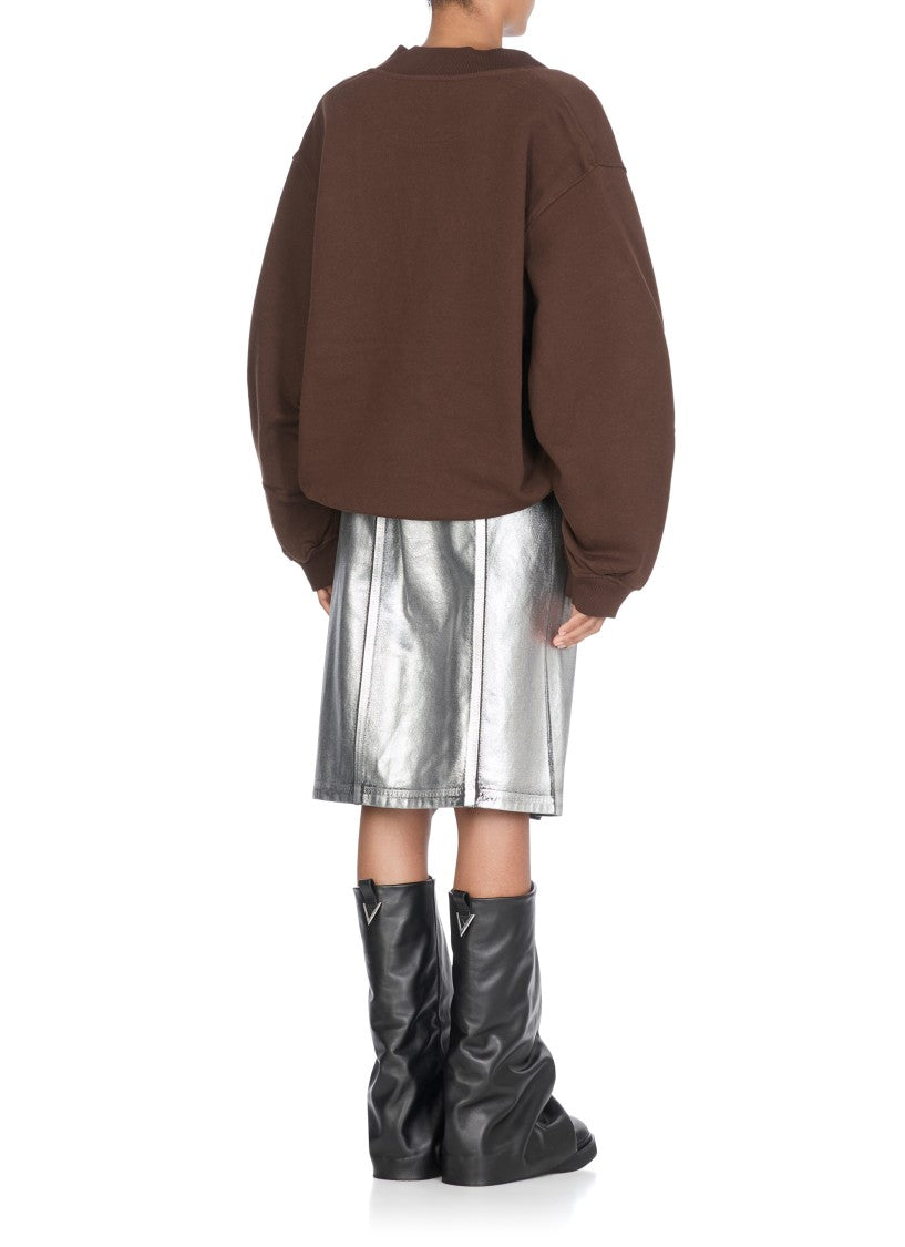 The Attico Brown Cotton Sweatshirt