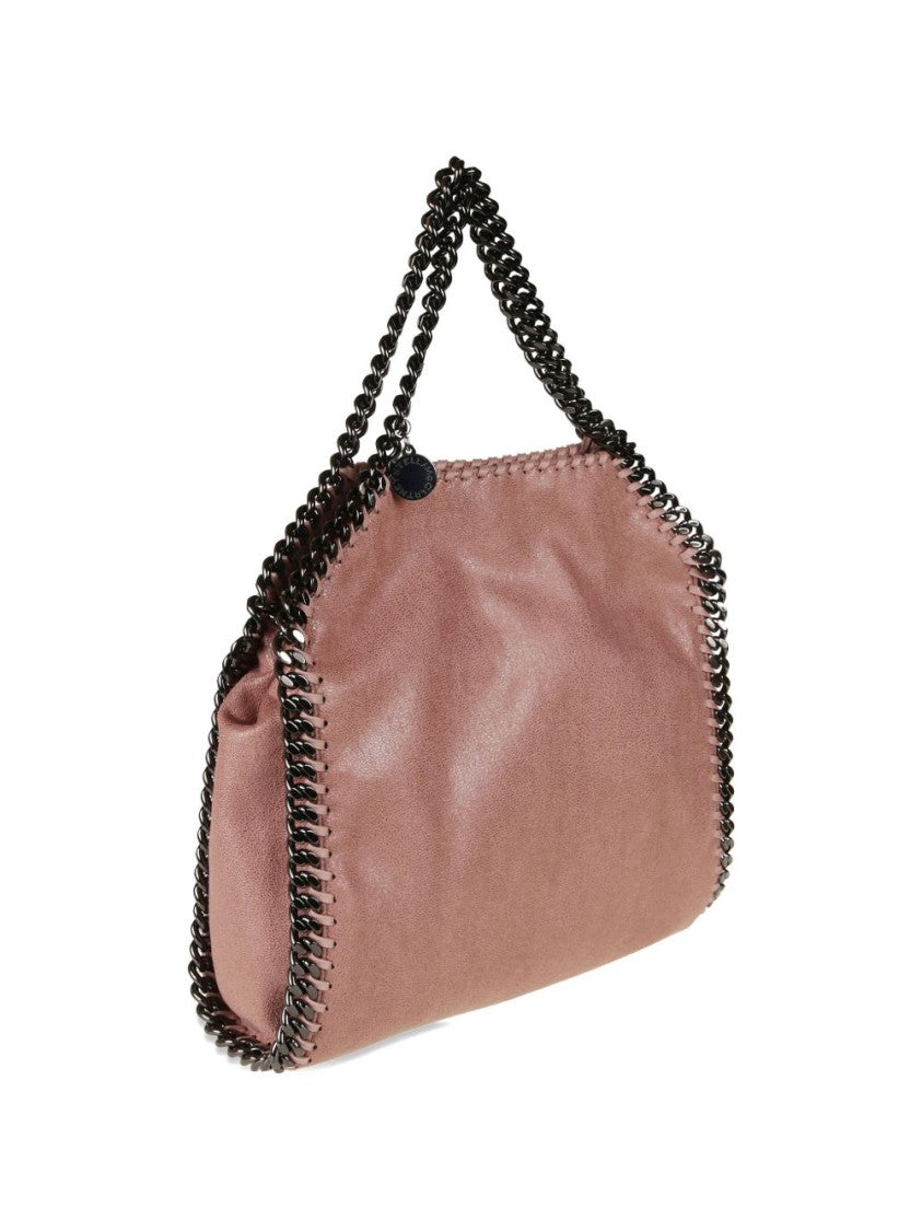 Stella Mccartney Suede-Finish Handbag With Black Chain Accents