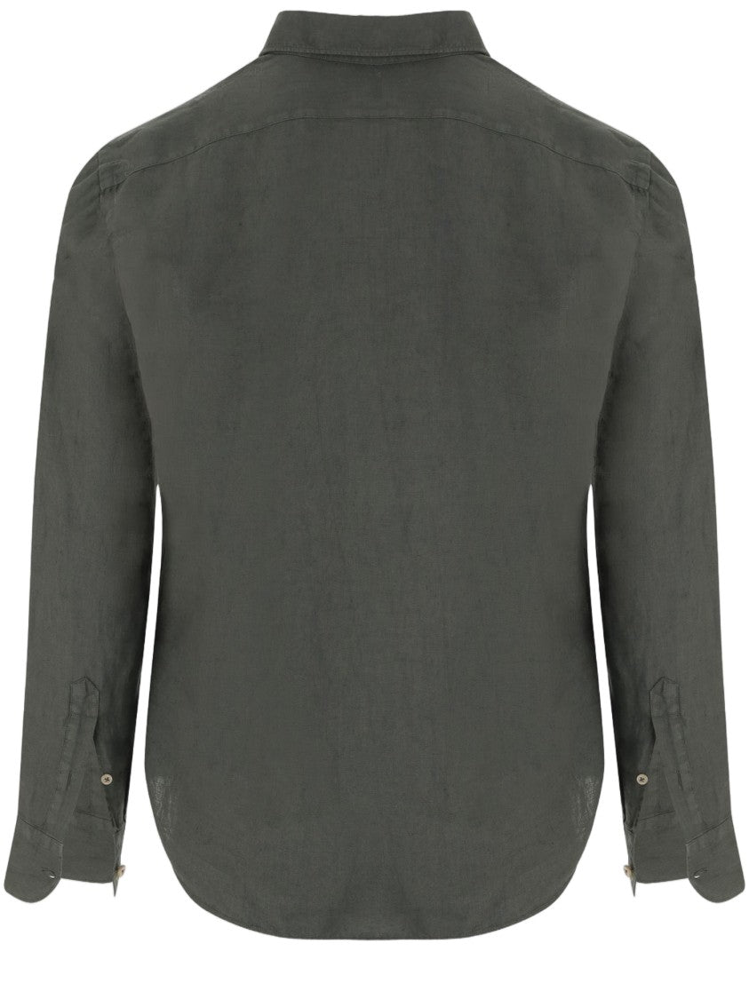 Gherardi Linen Shirt With Classic Collar And Buttoned Cuffs