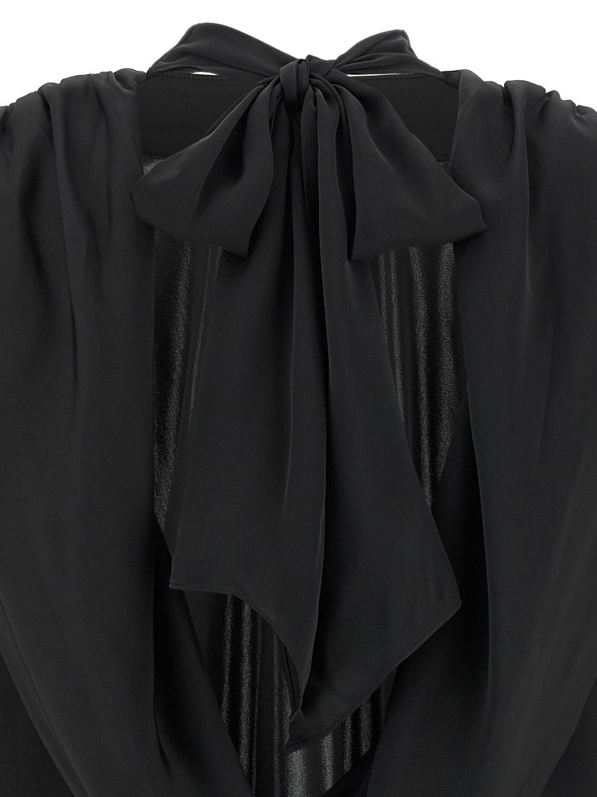 Rotate Birger Christensen 'Satin Drapy Back' Top