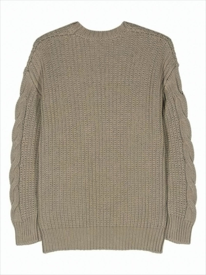 Max Mara Chunky Cable Knit Sweater With Ribbed Details
