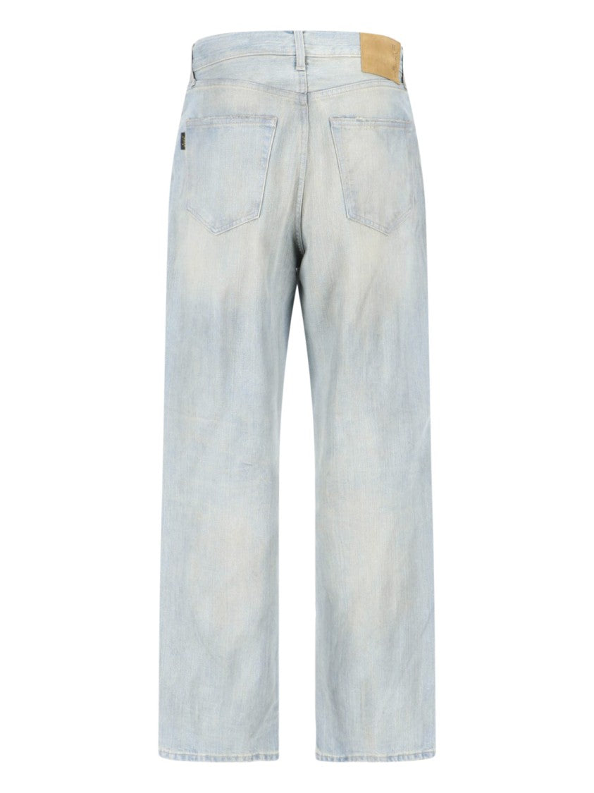Haikure Light Blue Logan Wide-Leg Denim Jeans