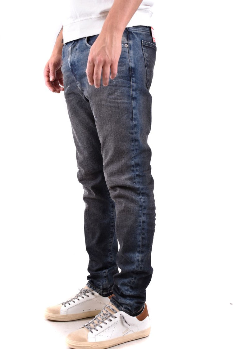 Diesel Blue Cotton Distressed Jeans