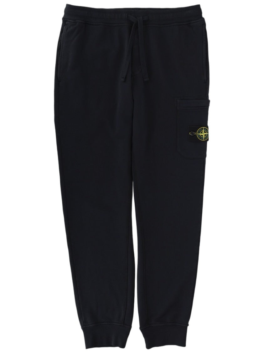 Stone Island Relaxed Fit Cotton Jogger Pants With Cargo Pocket