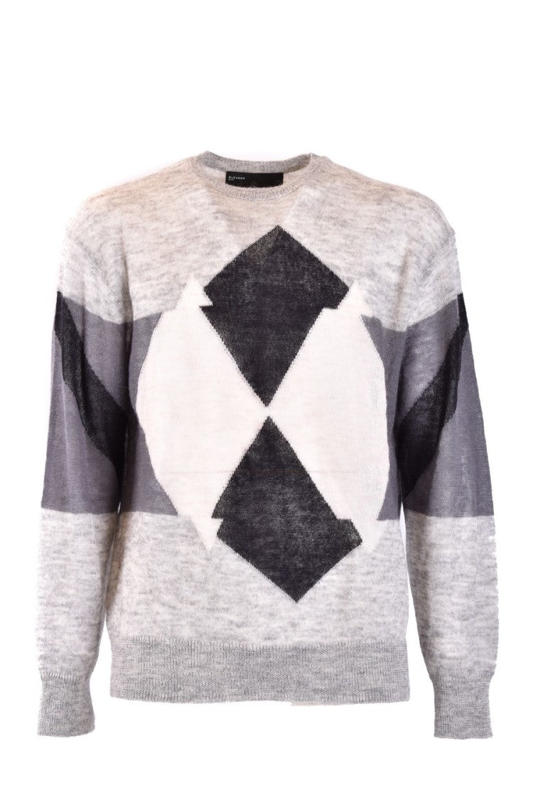 Neil Barrett Geometric Pattern Knitwear With Relaxed Fit