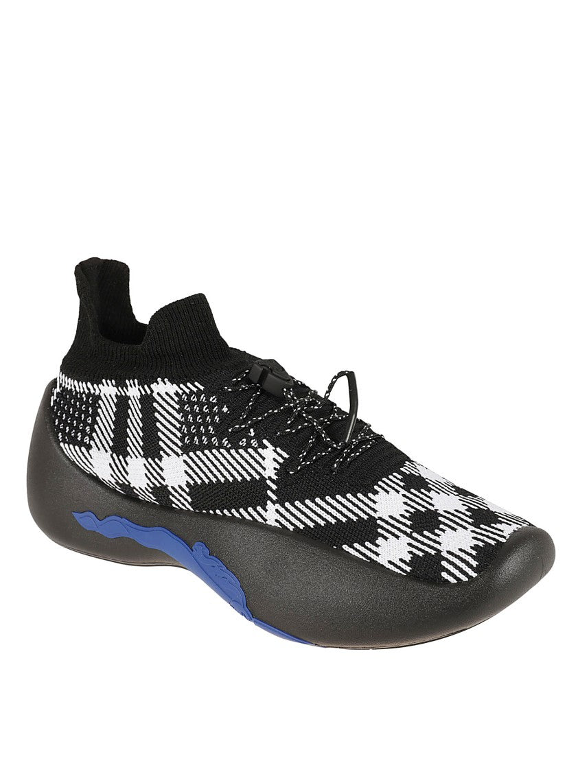 Burberry Knitted Upper Sneakers With Sock-Like Collar