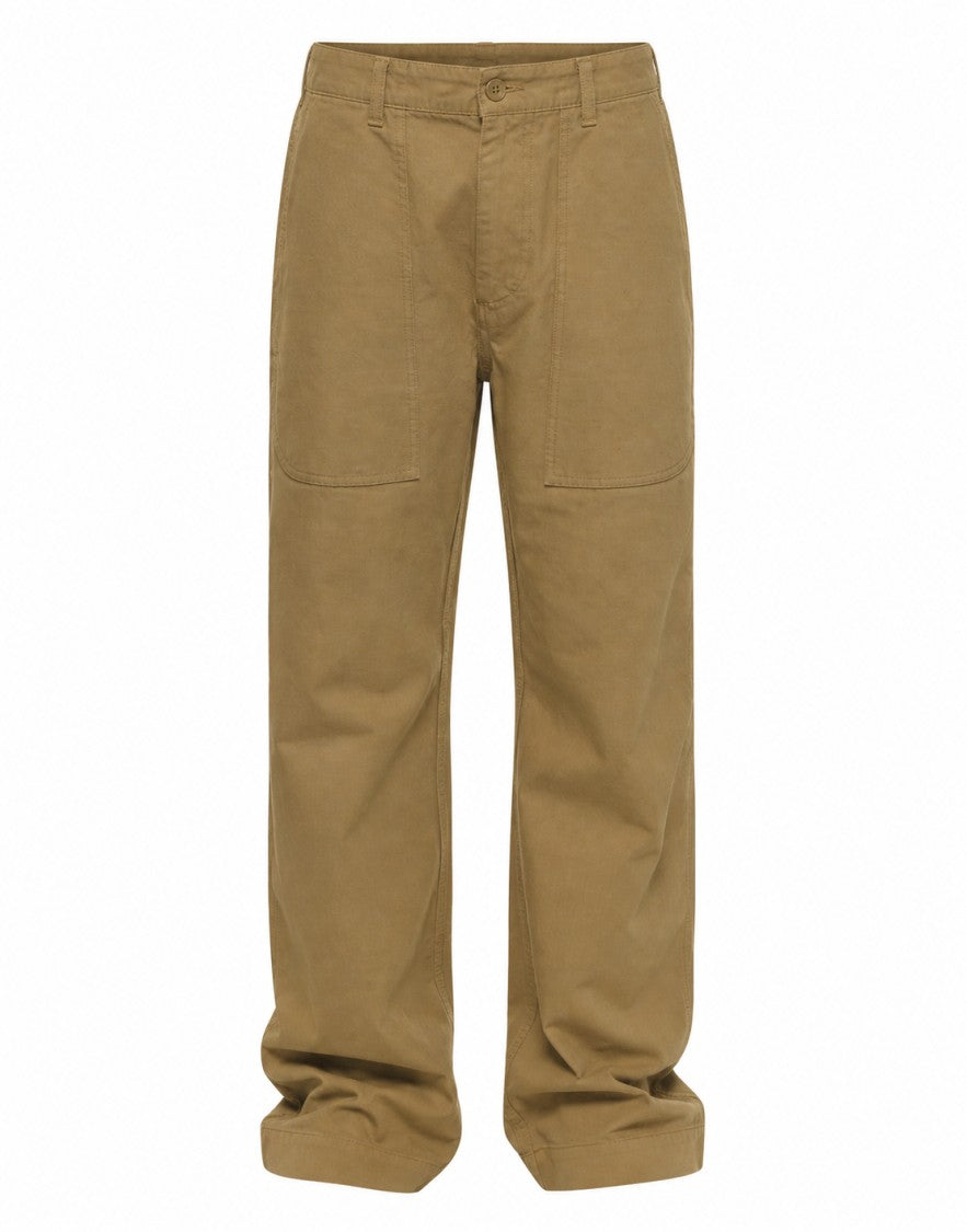 East Harbour Surplus Khaki Cotton Pants With Utility-Inspired Design