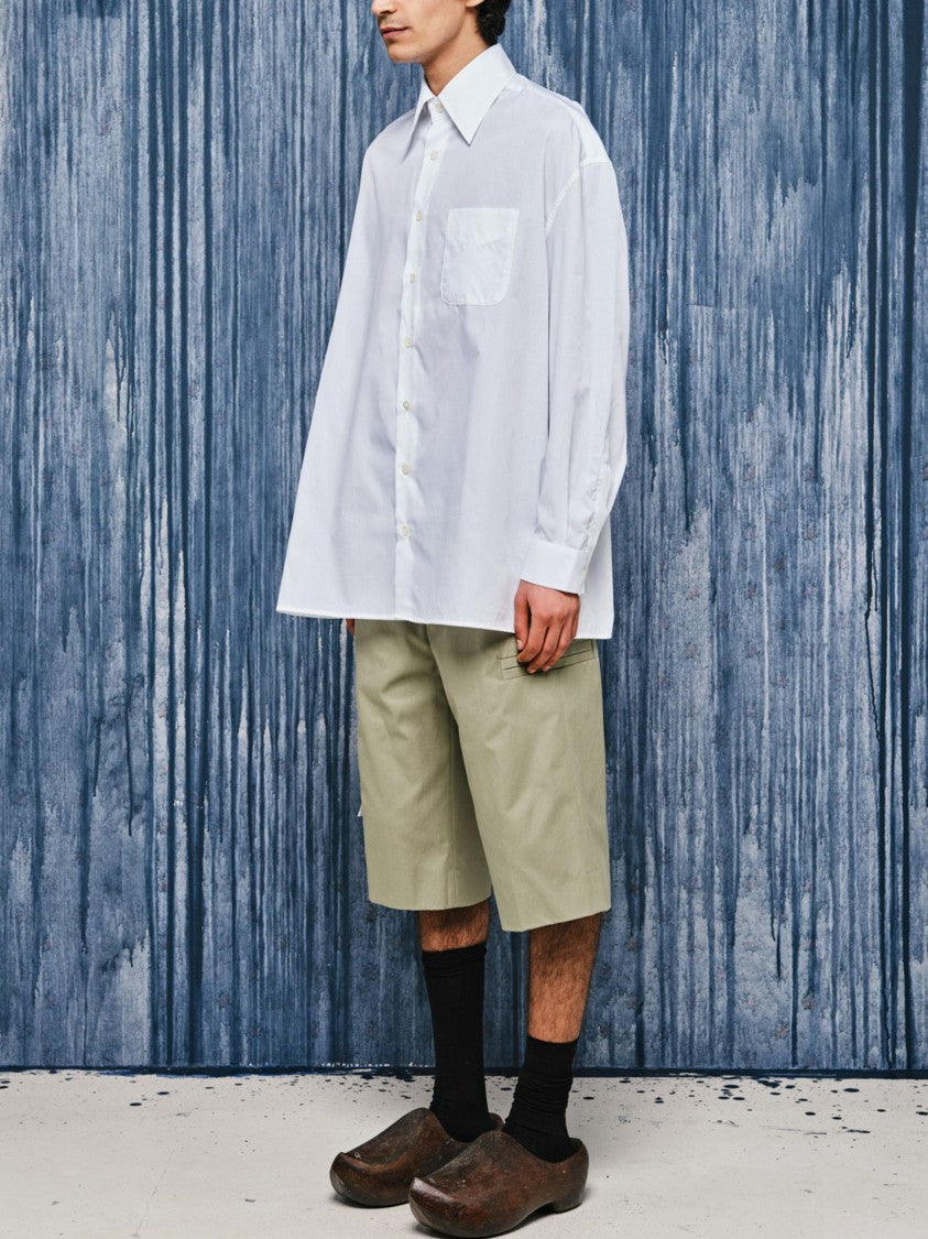 Namacheko White Grinda Pointed Collar Shirt