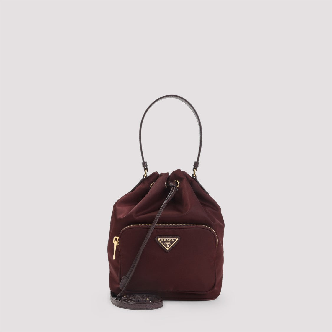Prada Bordeaux Re-Nylon Bucket Bag