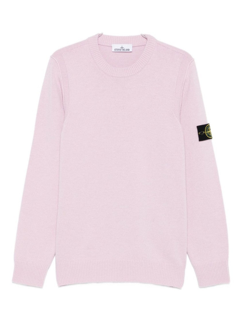 Stone Island Light Pink Crew Neck Sweater