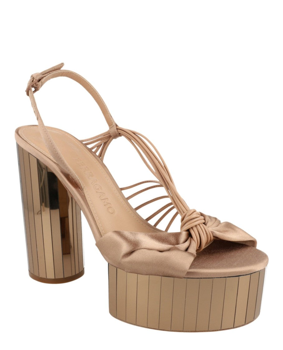 Ferragamo Sabrina Mirrored Platform Heels