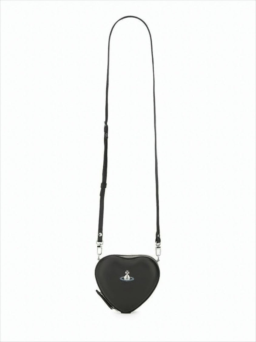 Vivienne Westwood Heart-Shaped Crossbody Bag In Smooth Lambskin Leather
