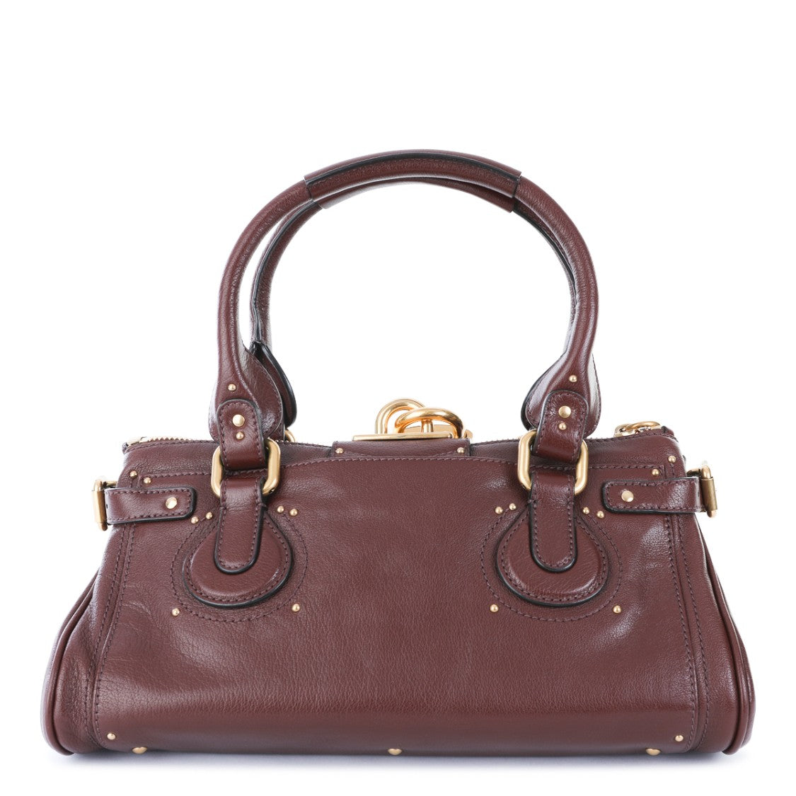 Chloé Structured Brown Leather Paddington Shoulder Bag