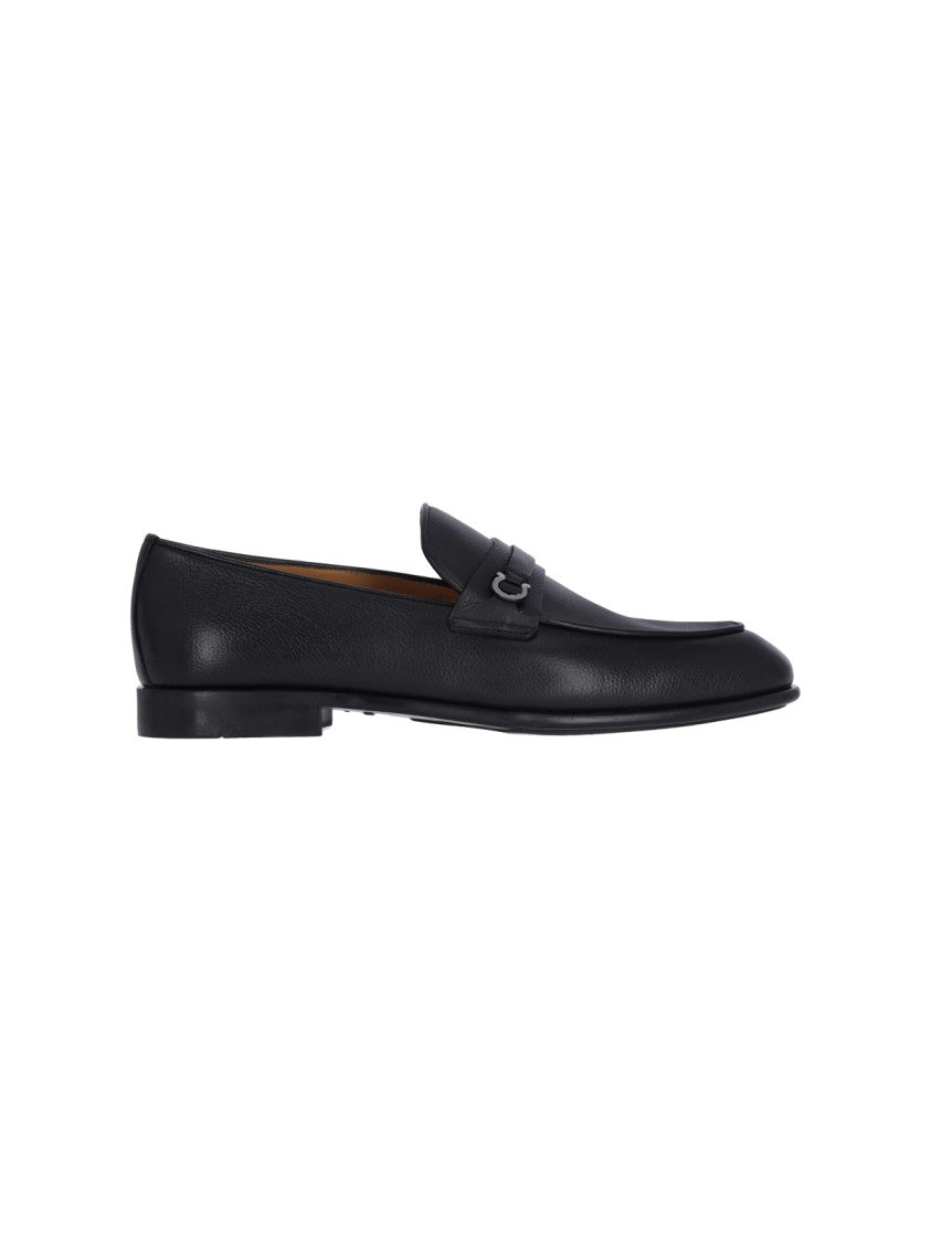 Ferragamo "Gancini" Loafers – Black