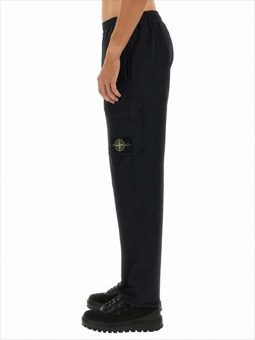 Stone Island Relaxed Fit Black Cargo Pants