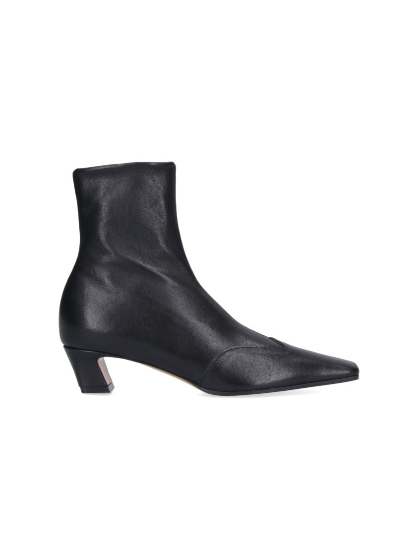 Khaite "Nevada Low Boot" Ankle Boots – Black