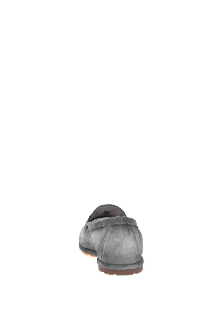 Santoni Carlo Suede Velatura Driver Loafers