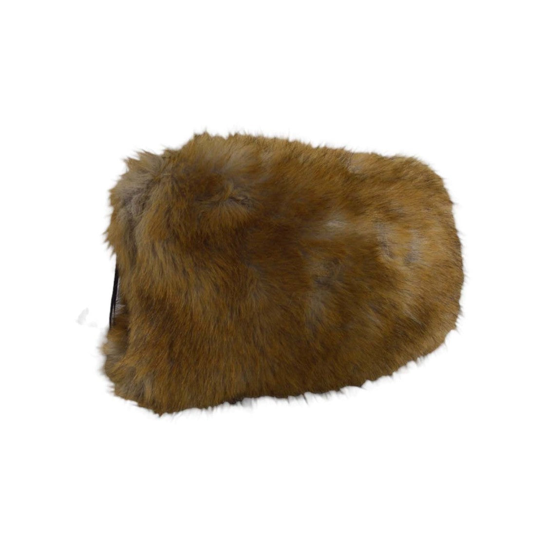 Msgm Plush Textured Brown Faux Fur Clutch Bag