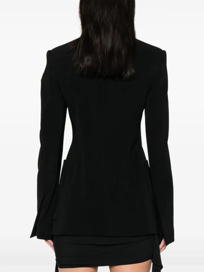 Sportmax Tailored Blazer With Notched Lapel And Metallic Buttons