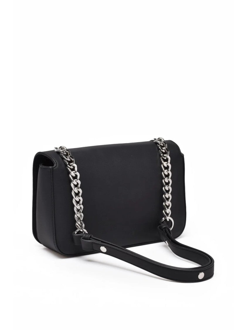 Love Moschino Black Rectangular Polyurethane Shoulder Bag
