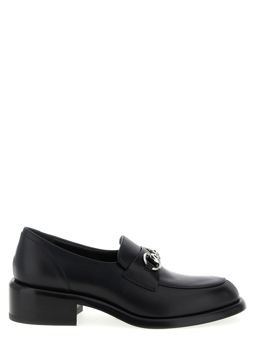 Gucci Morsetto Leather Loafers With Distinctive Metal Detail